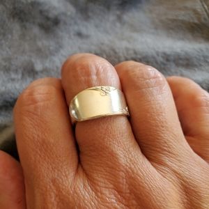 Spoon ring, adjustable, silver